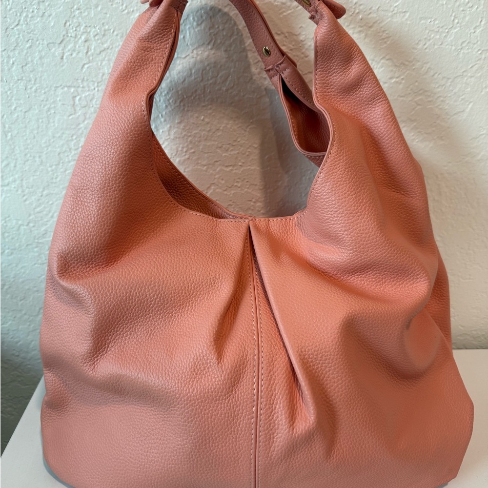 LAGGO Pink 100% Leather Hobo Bag